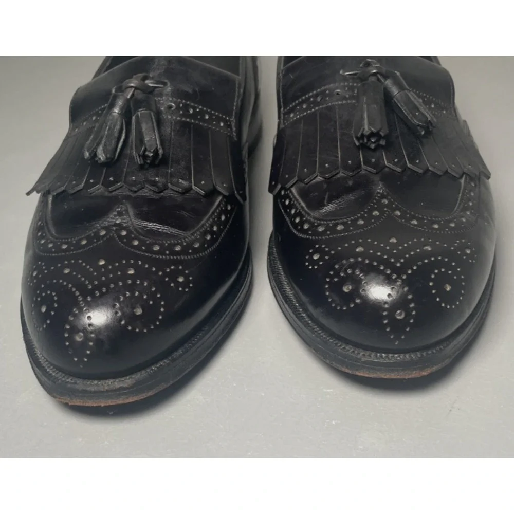 Florsheim Lexington Black Tassel Wingtip Loafers Size 8.5 D Designer‎ Collection